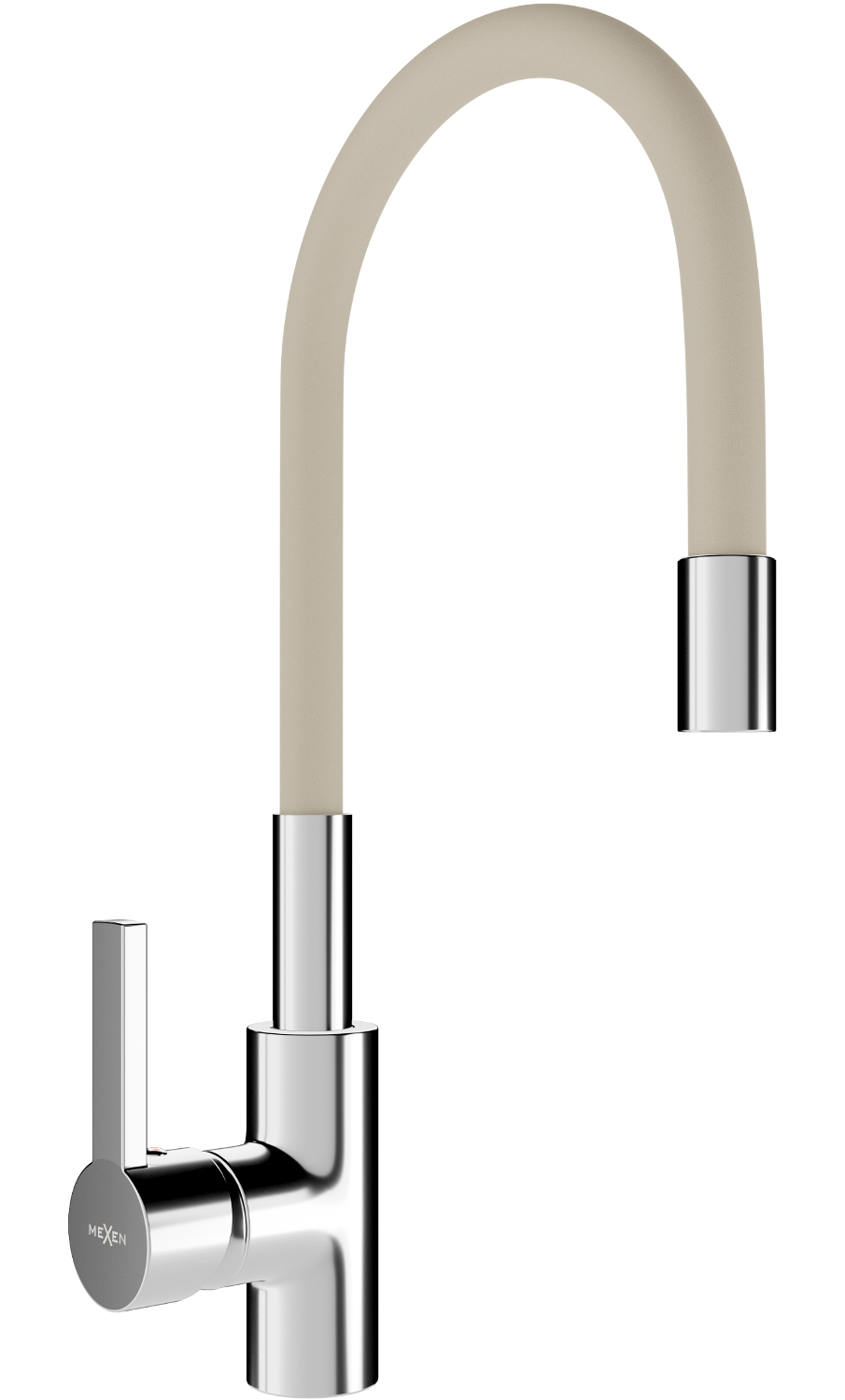 Mexen Flex virtuves jaucējkrāns, hroms/bēšs - 670900-09